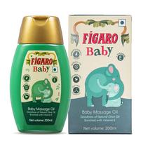 Figaro Baby Massage Oil 200 Ml Pack Of 1 With Natural Olive Oil & Vitamin E For Gentle Baby Skin Care