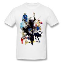 Yoshitaka Amano Final Fantasy VI Main Characters T Shirt White Final Fantasy Printed Tshirt Summer Anime Men Streetwear Harajuku S