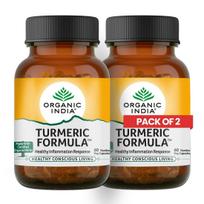 Organic India Turmeric Formula 60 Veg Capsules X Pack of 2 for Joint, Skin and Digestive Wellness Support