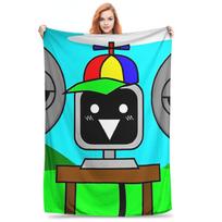 Mr Fun Computer - Incredibox Sprunki Blankets Music-Mixing Game Flannel Novelty Warm Throw Blanket for Home Restaurant Summer 30x40in
