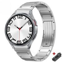 Titanium Business Strap for Samsung Galaxy Watch 4/6Classic 47 43 46 42mm Luxury Band 7 6 5 4 44mm 40 No Gaps Bracelet 5Pro 45mm Galaxy watch 4 40mm sidabras
