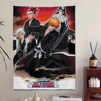 Bleach Monochrominis Manga Koliažas Sieninė Gobelenas Ichigo Kurosaki Anime Meninis Spaudinys Stilingas Sienos Kabinamas Miegamojo Studentų Bendrabučio Dekoras 74x94cm(29x37in)