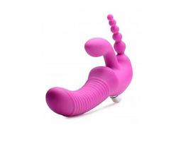 Vibruojantis dirželis be diržų „Regal Rider Triple G“ silikono dildo