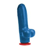 Realistiškas dildo Fuck & Fist Tyr XL su sėklidėmis, 18 cm, mėlynas