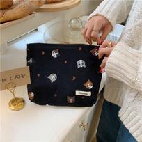 Cosmetic bag cotton and linen cat mobile phone bag girl lipstick storage bag pencil bag juoda