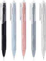 5 Pack Retractable Gel Pens 0.5mm Quick-Drying Black Ink Smooth Writing Ballpoint Pens for School Office and Stationery Supplies (as the picture,black)