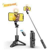 Flexible Selfie Stick Tripod 3 in 1 Mini 360 Degree Selfie Stick Handheld Telescopic Fill Light Selfie Stick juoda