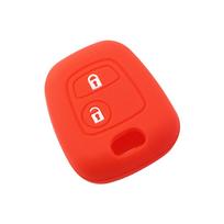 2 Buttons Silicone Case For Peugeot 107 206 307 207 408 For Citroen C2 C3 C4 Berlingo Xsara Picasso For Toyota Aygo Straight Key
