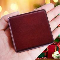 Professional Wholesale Wine Red Wooden Music Box Movie Game Popular Kiss Rain Melody Creative Marketing Gift Wood Clockwork Hand (Burgundy,Small) bordinė