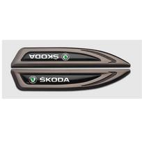 BATK3 3D Automobilio Metalinis Ašmenų Lipdukas Kėbulo Durų Šoninis Sparno Ženklelis Aksesuarai Skoda Yeti Octavia 2 3 a5 Fabia Kodiaq Rapid Karoq Superb ruda
