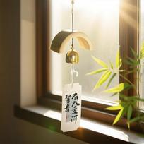 Bamboo Wind Chime Handcrafted Chimes Decorative Wind Charm Hanging Decorations Natural Tubes Wind Bells for Home Window Decor