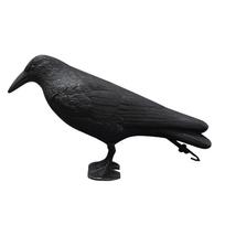 Realistic Black Crow Decoy for Garden Pest Control and Decorative Display, Durable Weatherproof Design, 16-inch juoda