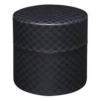 Yamako Tea Temahima Kobo Modern Ichimatsu Black Made in Stylish and for Tea Black Storage Preservation 78341 Canister, Po-Kan S, Japan, Cute, Leaves, juoda