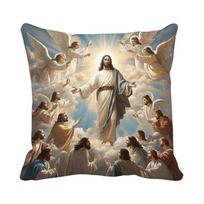 Jesus Body Pillow Cover 40X40 Decorative Pillowcases For Pillows 45X45 Cushion Covers Pilow Cases Fall Decor Pillowcase Sofa Bed Peach skin 18*18(CM)-1Pcs