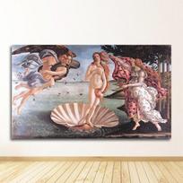 Sienų tapyba gyvenamajam kambariui Namų dekoras Be rėmelio Klasikinis garsus paveikslas Botticelli Veneros gimimas Plakatas Spausdinti ant drobės Be rėmelio 21*30cm gray
