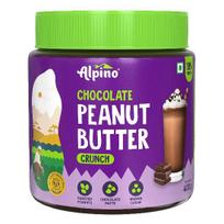 Alpino šokoladinis žemės riešutų sviesto traškutis 400 G | 19% baltymų | Pagaminta iš skrudintų žemės riešutų, šokolado pastos, rudojo cukraus ir jūros druskos 400 gms