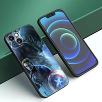 Captain America Phone Case For Apple iPhone 12 13 Mini 11 14 15 Pro Max 7 8 Plus X XR XS SE 2020 2022 Black Silicone Case iPhone SE 2022