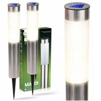 3x LED saulės sodo šviestuvai į žemę įsmeigiami dekoratyviniai sodo stulpeliai