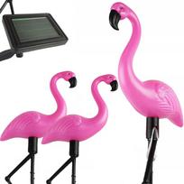 3x dekoracinis LED flamingų sodo šviestuvas, 54 cm