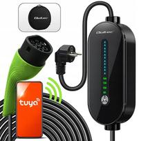 Qoltec mobilus EV įkroviklis, 2-as tipas, 3.5kW, 230V, WiFi, TUYA, 5 m, 2in1