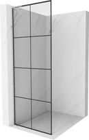 Mexen Kioto L dušo sienelė Walk-in 80 x 200 cm, juodas tinklelis, chromas - 800-080-103-01-77