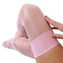 1Pcs Pink Stockings Erotic Slightly Shining Silky Hosiery Wide Tube Women Thigh High Stocking Sexy Over Knee Long Socks one size rožinė