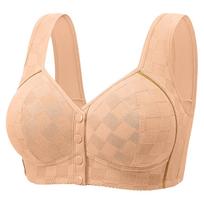 Women's Underwear Gathering Thin Front Buckle Without Steel Ring Plus Size Bra 44