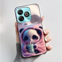 Phone Case For ZTE Blade A75 4G Z2359 Case Luxury Cute Love Heart Rabbit Funny Black Matte Soft TPU Protective Shell Back Cover ZTE Blade A75 4G