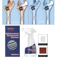 120ml Rust Remover Spray for Steel Iron Metal Rust Dissolver with Gloves Sandpaper Multi-Purpose Derusting Agent for Kitchen Bat One size