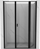 Mexen Mist L dešinės pusės dušo durys, atveriamos, 135 cm, juodas rėmas, juoda - 8A4L-135-001-70-70-P, 135x200