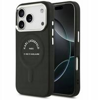 Telefono dėklas iPhone 17 Pro juodas su MagSafe Karl Lagerfeld