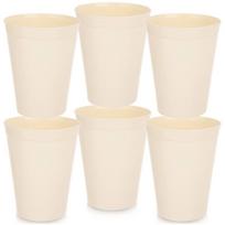 Puodeliai kreminio plastiko Orion Sandy 300 ml 6 vnt.