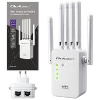„Qoltec“ „WiFi 5“ signalo stiprintuvas | Kartotuvas | Prieigos taškas | AC1200 | 6 antenos | 2x RJ45 | 128MB