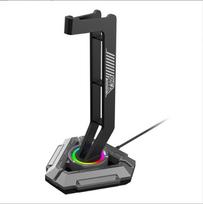 RGB Hub Gaming Headset Stand Dual USB Port Game Accessories RGB Multi-Color Led Light Gaming Headphone Stand Headset Holder Usb juoda