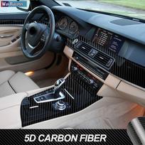 Apsauginė plėvelė nuo įbrėžimų automobilio interjero apdailai, 5D anglies pluošto vinilo lipdukas, skirtas BMW 5 serijai F10 F11 2010-2017, priedai Left hand drive 1