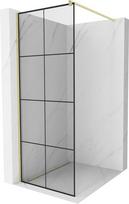Mexen Kioto Dušo sienelė Walk-in 80 x 200 cm, juodas tinklelis 8 mm, auksinis šlifuotas - 800-080-101-55-77, 80 x 200