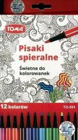 Toma flomasteriai, 12 spalvų, plaunami