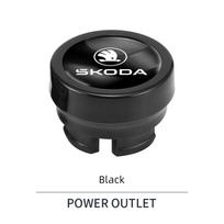 QUV2   Car Cigarette Lighter Dust Cover Dustproof Decoration Cap For New Skoda Octavia Kodiaq Fabia Superb Karoq Yeti Rapid Mk3 Vrs