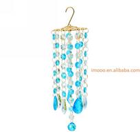 Factory Price Wind Chimes Colorful Pendant House DIY Decorations Hanging Drops Prisms Garden Decor Wind Chime Bell mėlyna