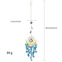Crystal Wind Chime Prisms Pendant Outdoor Home Patio Garden Decor Outdoor Wind Chime mėlyna