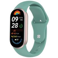 Replacement Silicone sport Strap for Xiaomi Band 9/8 Solid Color Reverse Buckle Durable Comfortable Fitness Tracker Accessory Miband 8 9 žalia