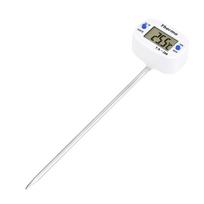 Stainless Steel Probe Digital Food Thermometer LCD Display Celsius Fahrenheit Switch Meat Liquid and Food White Instant Read balta