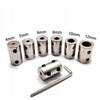 1Pcs Rigid Coupling 3/4/5/6/6.35/7/8/10/12mm Motor Shaft Variable Diameter Conversion Connector Cylindrical Coupling DIY Model 3mm-3mm