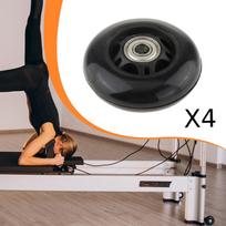 4 Pieces Pilates Reformer Wheel Replace Parts with Bearing Easy to Install 2.76inch Bed
