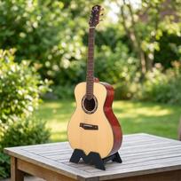 Gitarių stovas namams arba aliuminio lydinio akustinėms, klasikinėms ir folk gitaroms beige