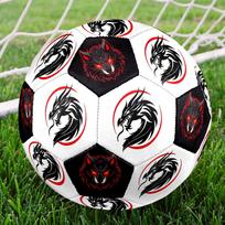 1PC Dragon Circle Artwork Wolf Spirit Soccer Ball Size 5 Football Machine Sewn Indoor/Outdoor Universal Football Gift W67 Size 5