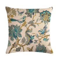 Amerikietiško kaimo gėlių ir paukščių serija Lino glėbio užvalkalas namų sofos puošmena pagalvės užvalkalas 45*45cm Peach skin 18*18(CM)-1Pcs