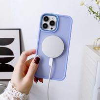 Magnetinis dėklas su MagSafe Color Matte dėklu iPhone 15 Plus - violetinis