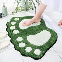 1pc Ultra-Soft Polyester Bath Mat with Non-Slip Rubber Backing - Machine Washable, Super Absorbent, Comfortable Shower Carpet for Home, Kitchen 1pc žalia