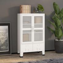 vidaXL Spintelė daiktams, balta, 70x40x115cm, metalas, Balta